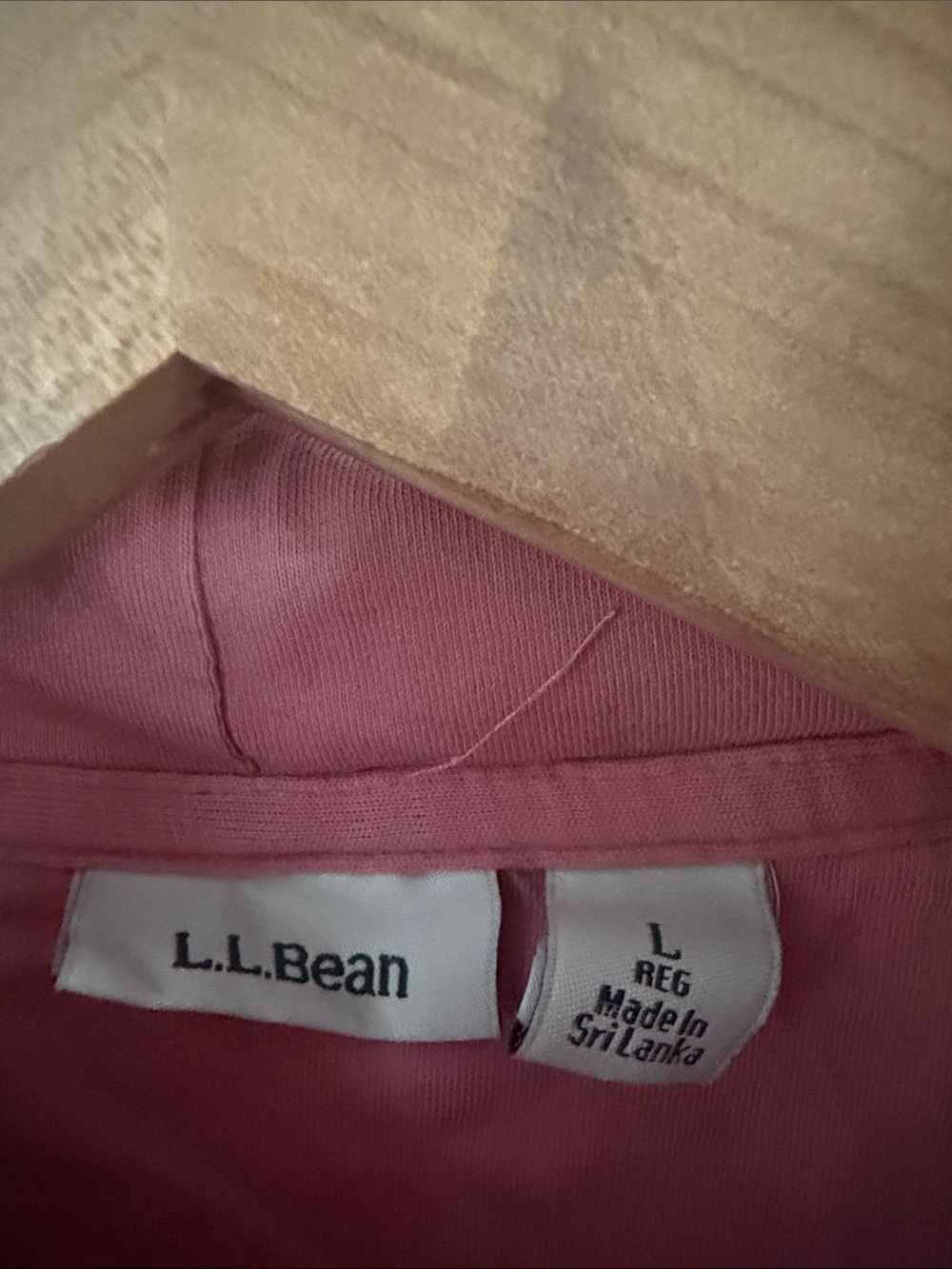 L.L. Bean Quilted Hooded Sweatshirt Pullover Snap Button Size L - Picture 4 of 7